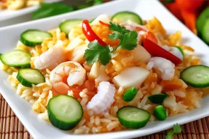 Рис Кхао Пад з морепродуктами