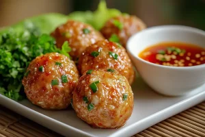 М'ясні кульки фрі з двома соусами